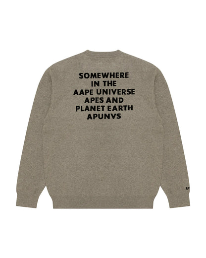 Moonface logo basic knit sweatshirt