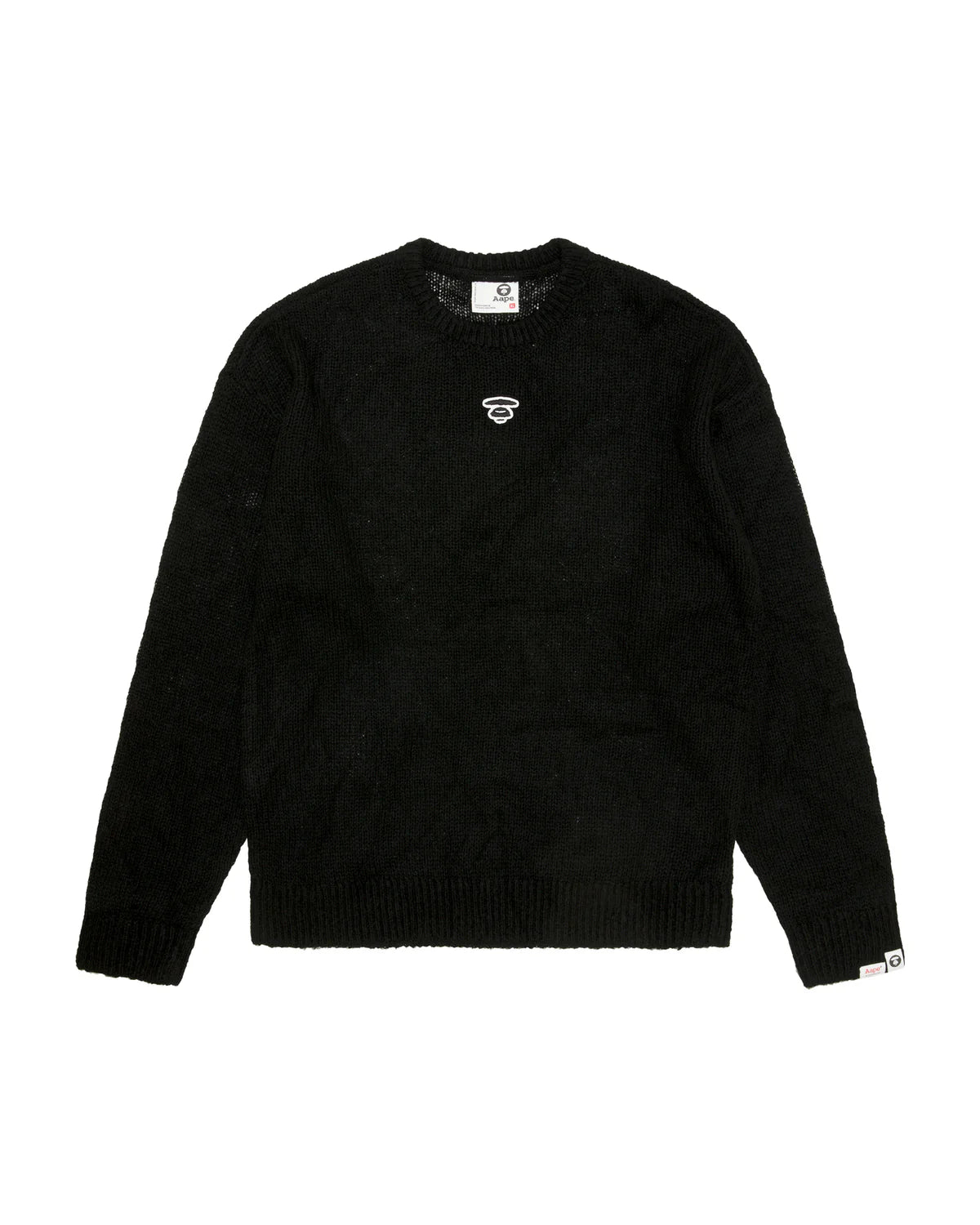 Moonface logo crew neck knit sweatshirt