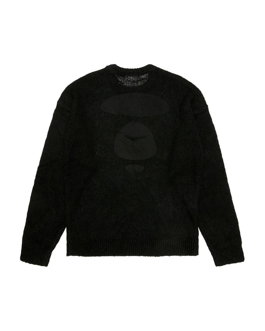Moonface logo crew neck knit sweatshirt