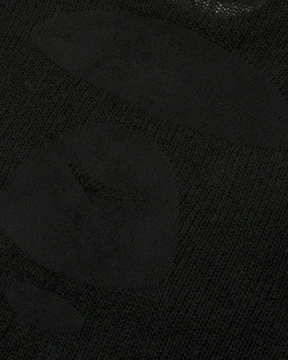 Moonface logo crew neck knit sweatshirt