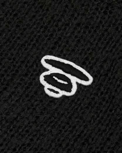 Moonface logo crew neck knit sweatshirt