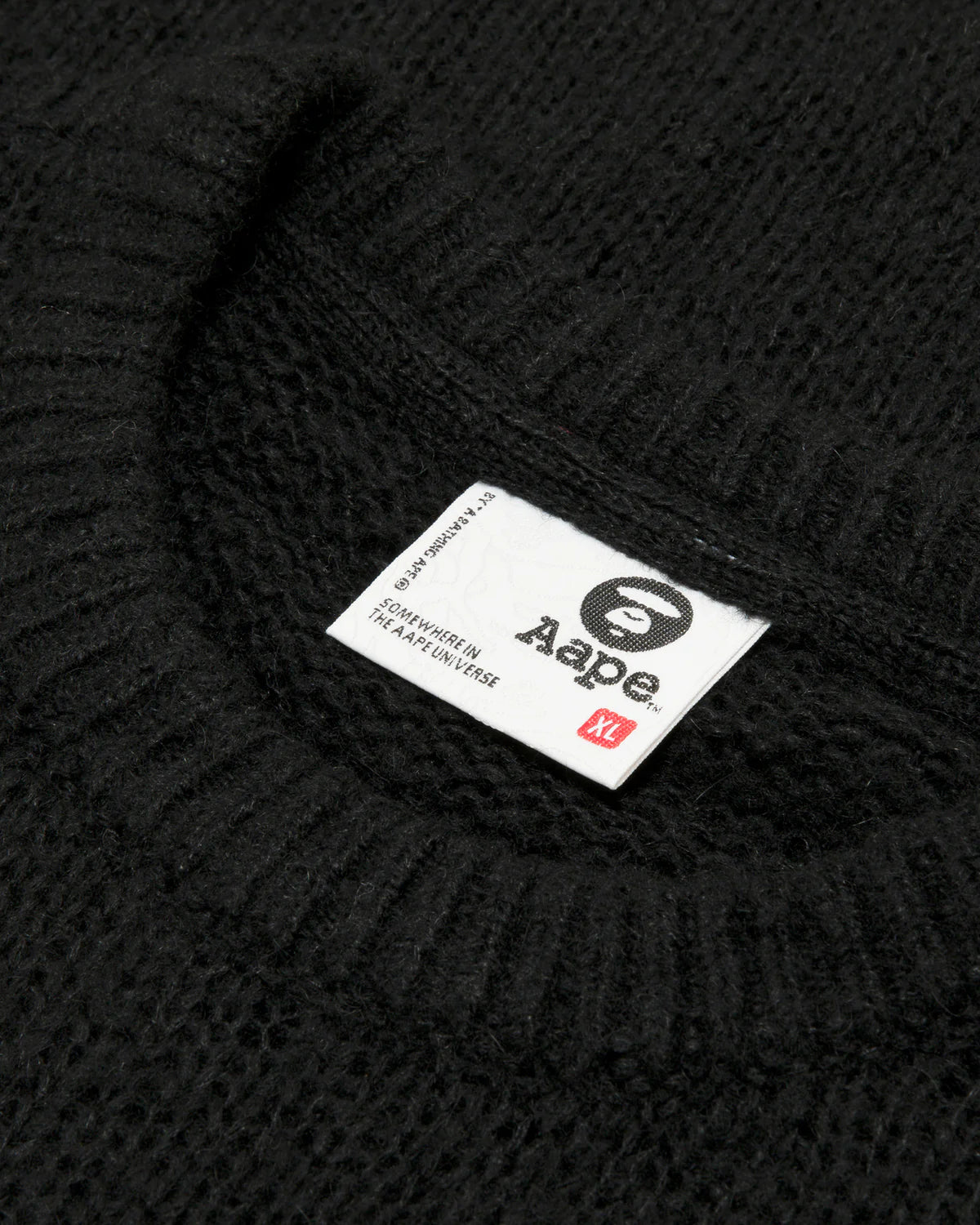 Moonface logo crew neck knit sweatshirt