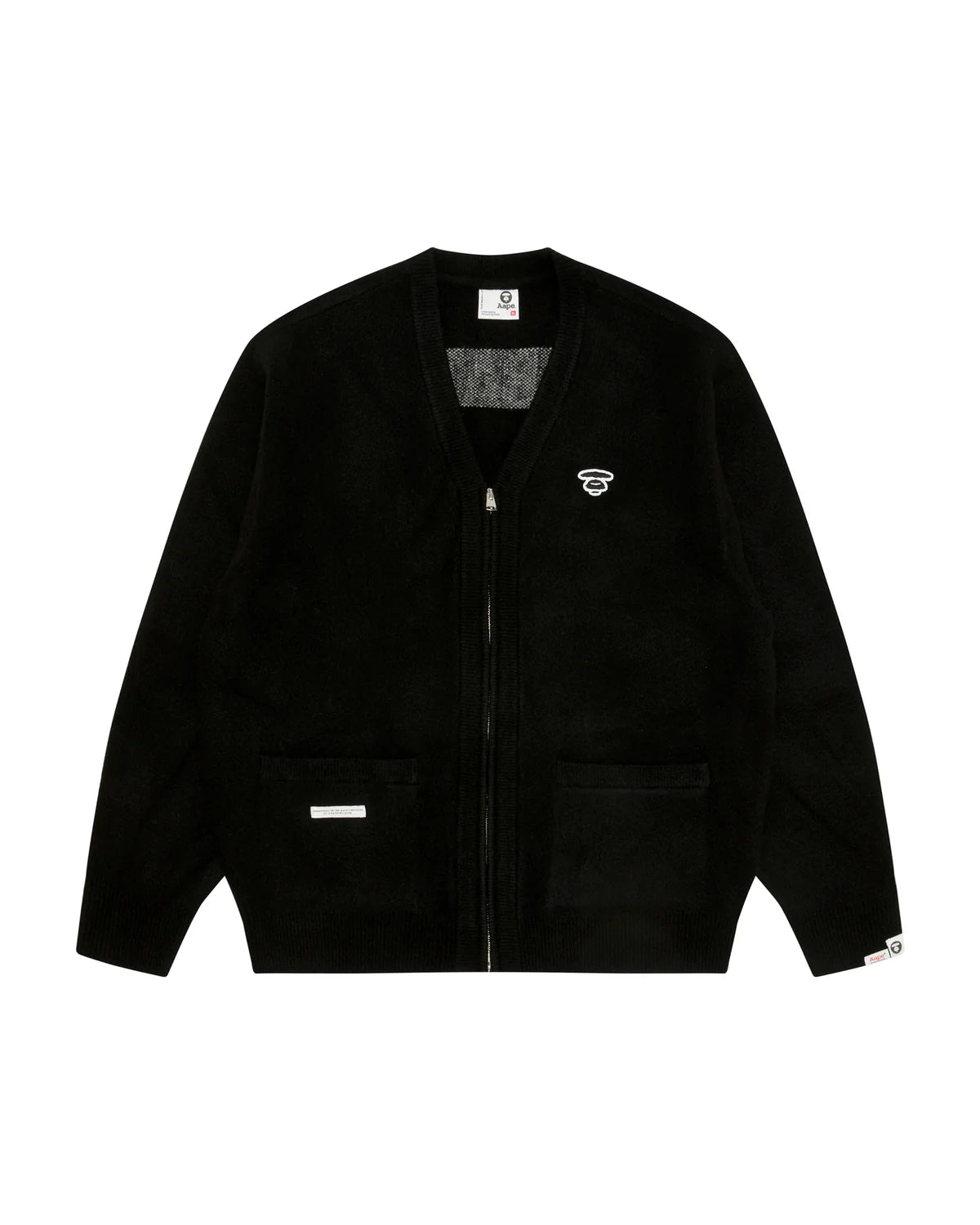 Moonface logo zip-up cardigan