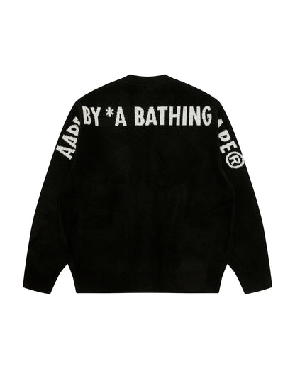 Moonface logo zip-up cardigan
