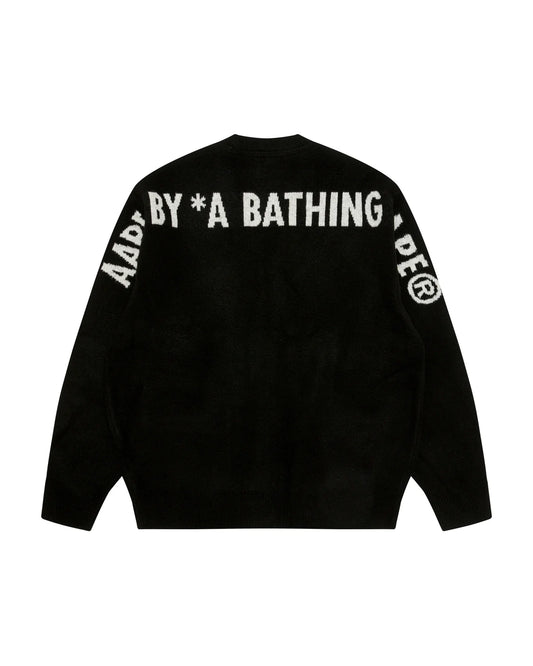 Moonface logo zip-up cardigan