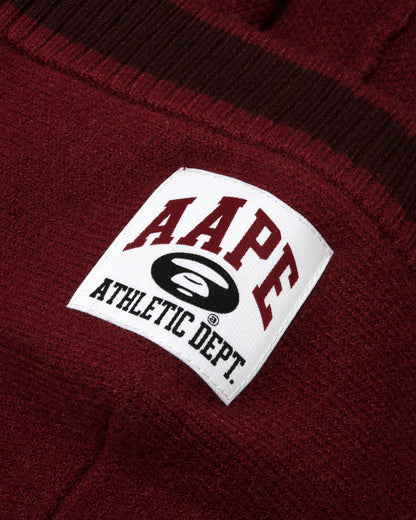 AAPE UNVS moonface logo hooded cardigan