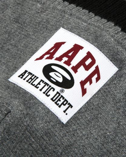 AAPE UNVS moonface logo hooded cardigan