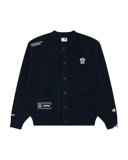 AAPENOW moonface logo button down cardigan