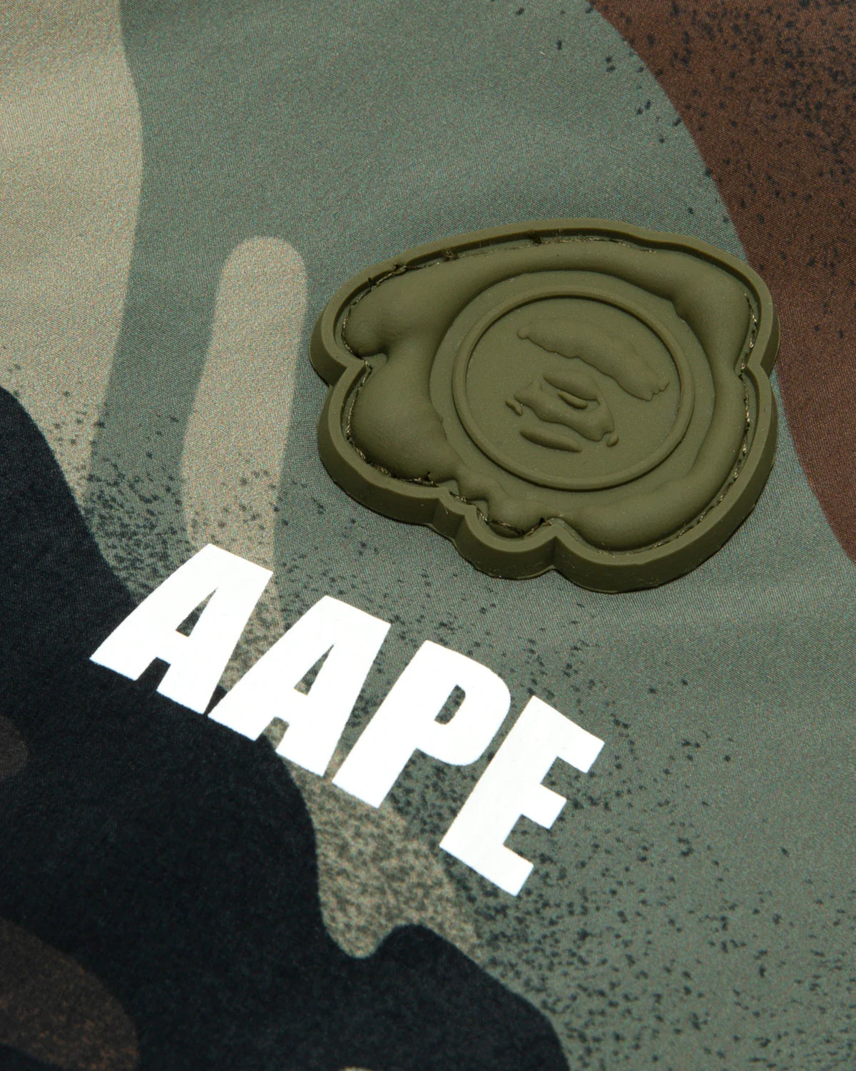Moonface logo camo windbreaker