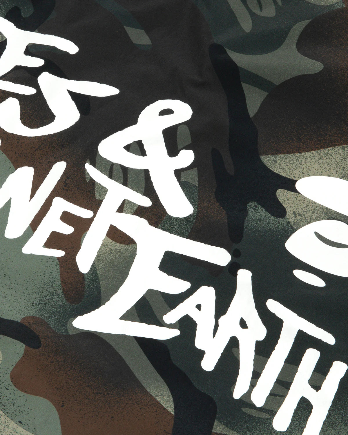 Moonface logo camo windbreaker