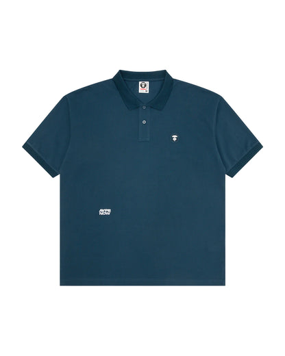 AAPENOW moonface logo polo shirt