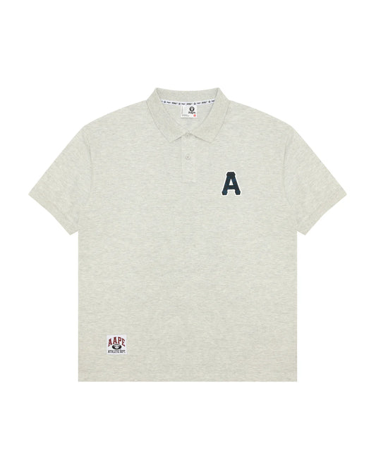 A patch polo shirt