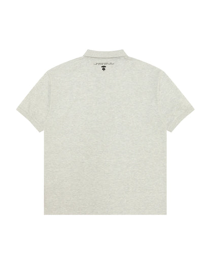 A patch polo shirt