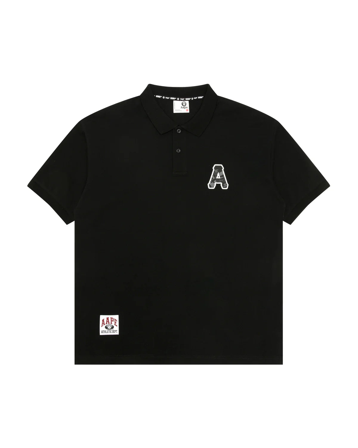 A patch polo shirt