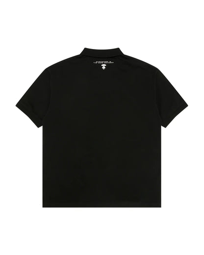 A patch polo shirt