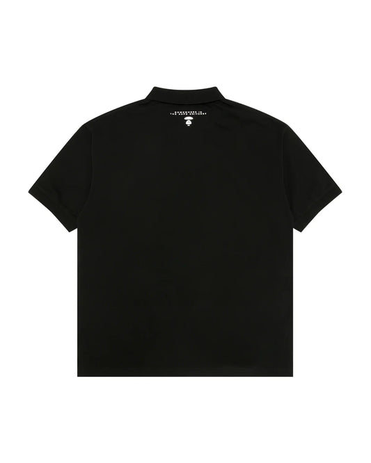 A patch polo shirt