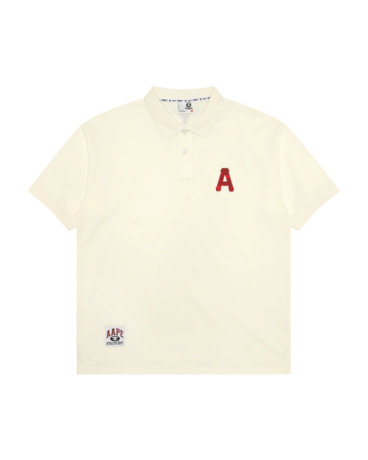 A patch polo shirt