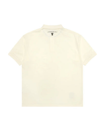 A patch polo shirt