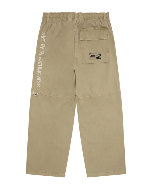AAPEUNVS moonface logo wide-leg utility pants
