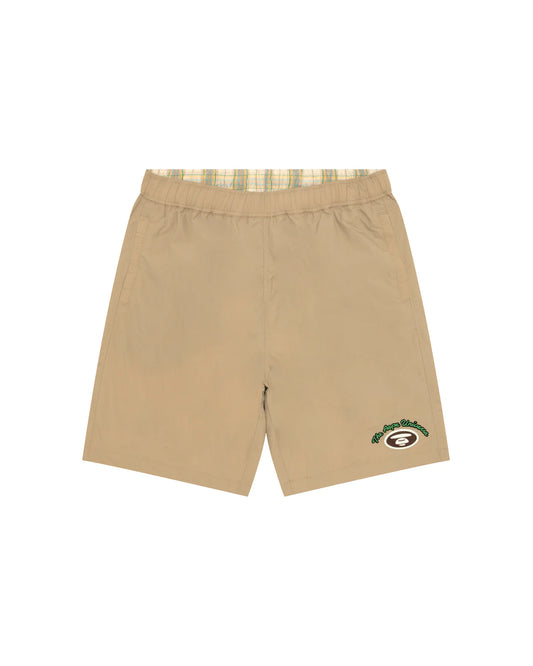 AAPEUNVS moonface logo patch shorts