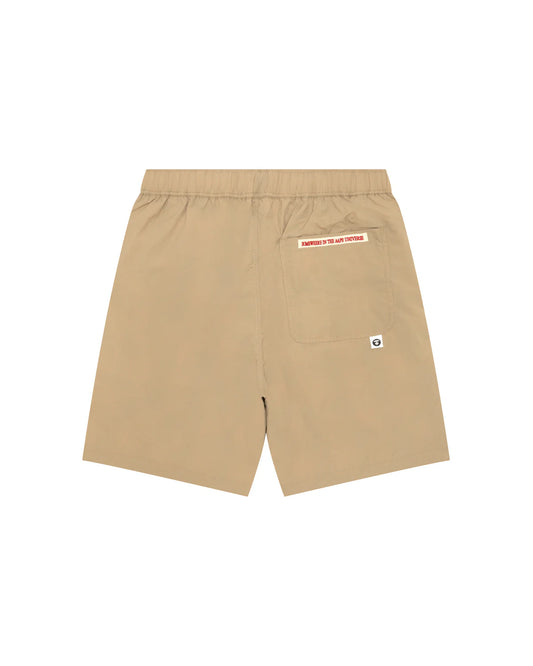 AAPEUNVS moonface logo patch shorts