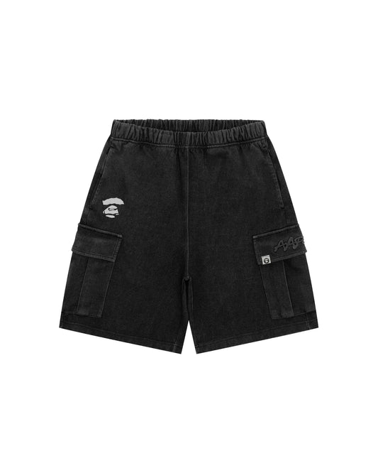 Moonface logo cargo sweat shorts
