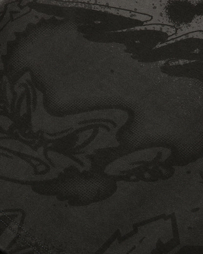 Moonface logo graffiti print sweat shorts