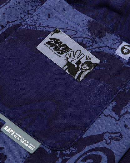 Moonface logo graffiti print sweat shorts