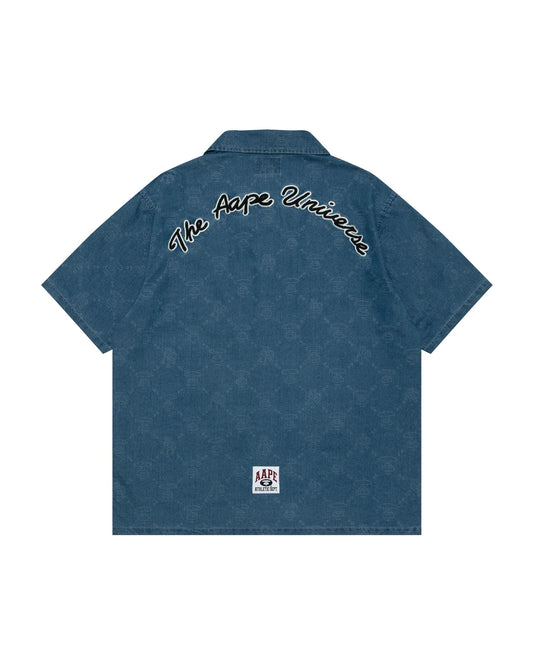 AAPENOW moonface logo monogram short sleeve shirt