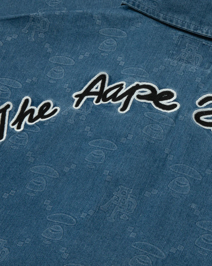 AAPENOW moonface logo monogram short sleeve shirt