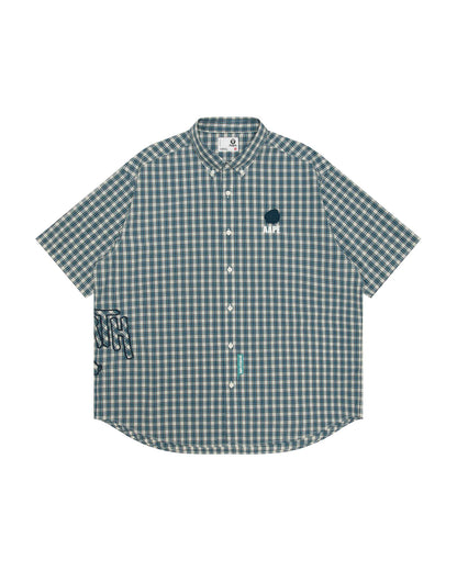 Moonface logo check shirt