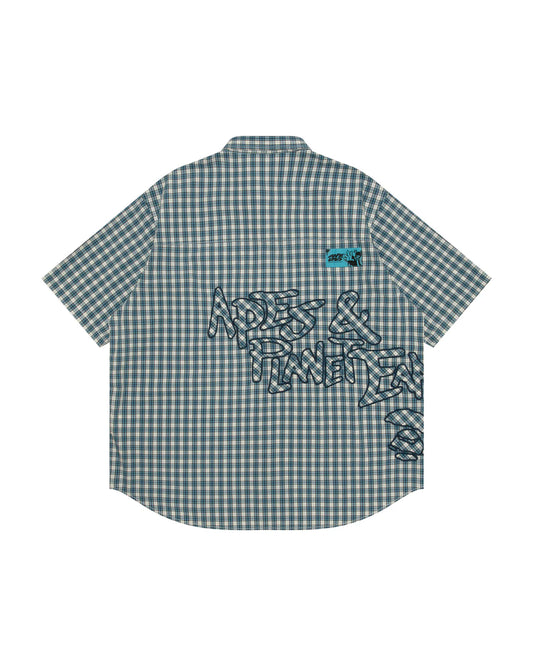 Moonface logo check shirt