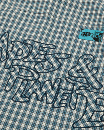 Moonface logo check shirt