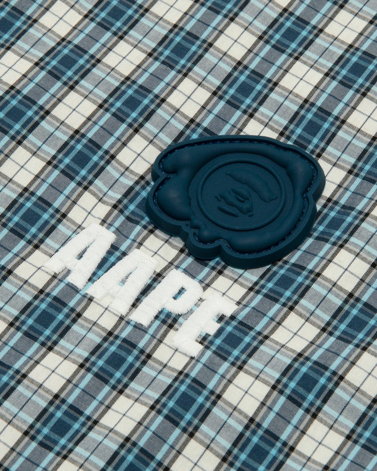 Moonface logo check shirt