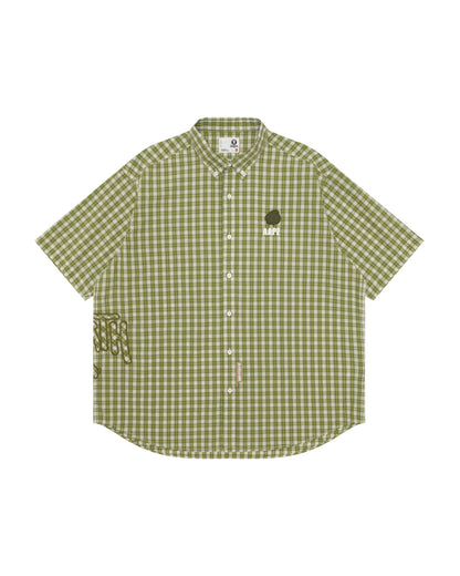 Moonface logo check shirt