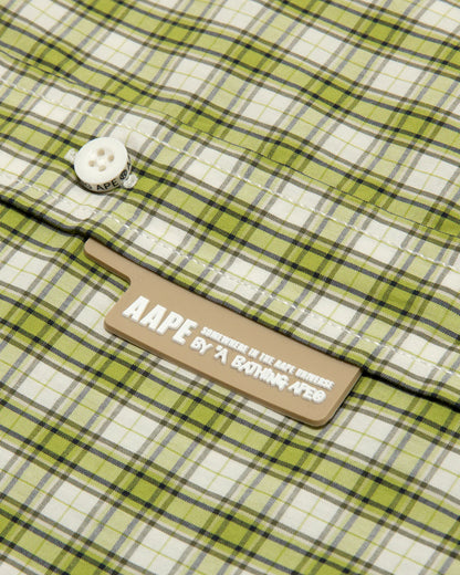 Moonface logo check shirt