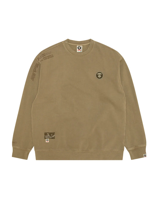 AAPENOW moonface logo crew neck sweatshirt