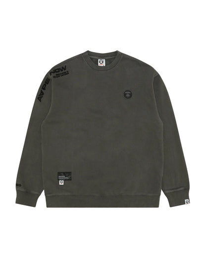AAPENOW moonface logo crew neck sweatshirt