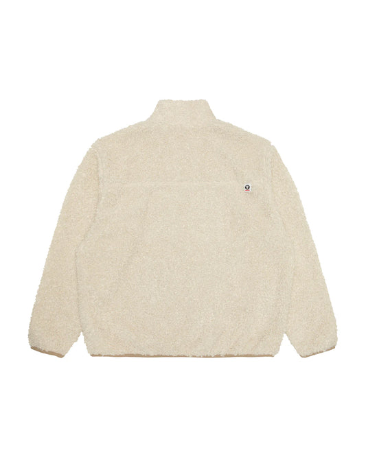 Moonface logo sherpa fleece jacket