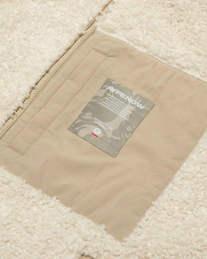 Moonface logo sherpa fleece jacket