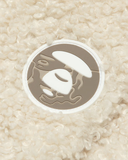 Moonface logo sherpa fleece jacket