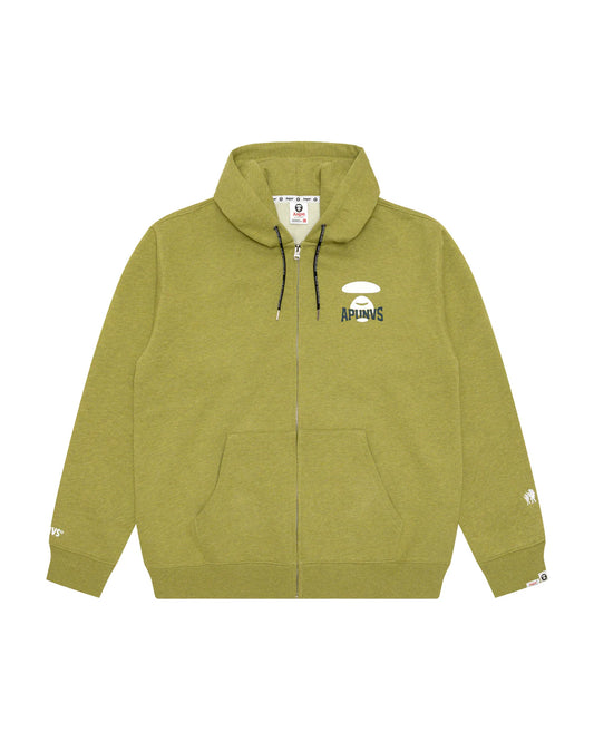 AAPEUNVS moonface logo zip-up hoodie