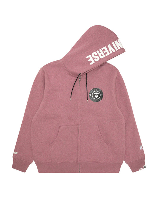 Moonface logo zip-up hoodie