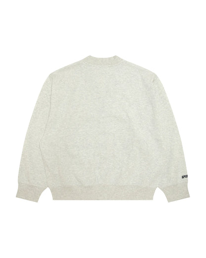 Multi-logo v-neck button down sweatshirt