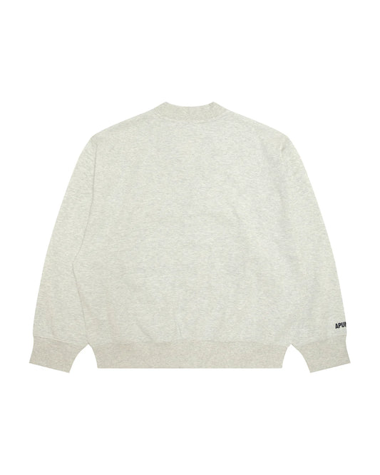 Multi-logo v-neck button down sweatshirt