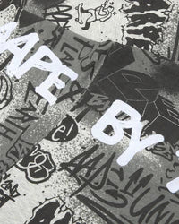 Graffiti logo-print zip-up hoodie