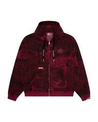 AAPEUNVS graffiti print zip-up hoodie