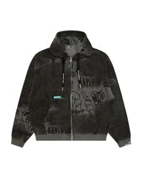 AAPEUNVS graffiti print zip-up hoodie
