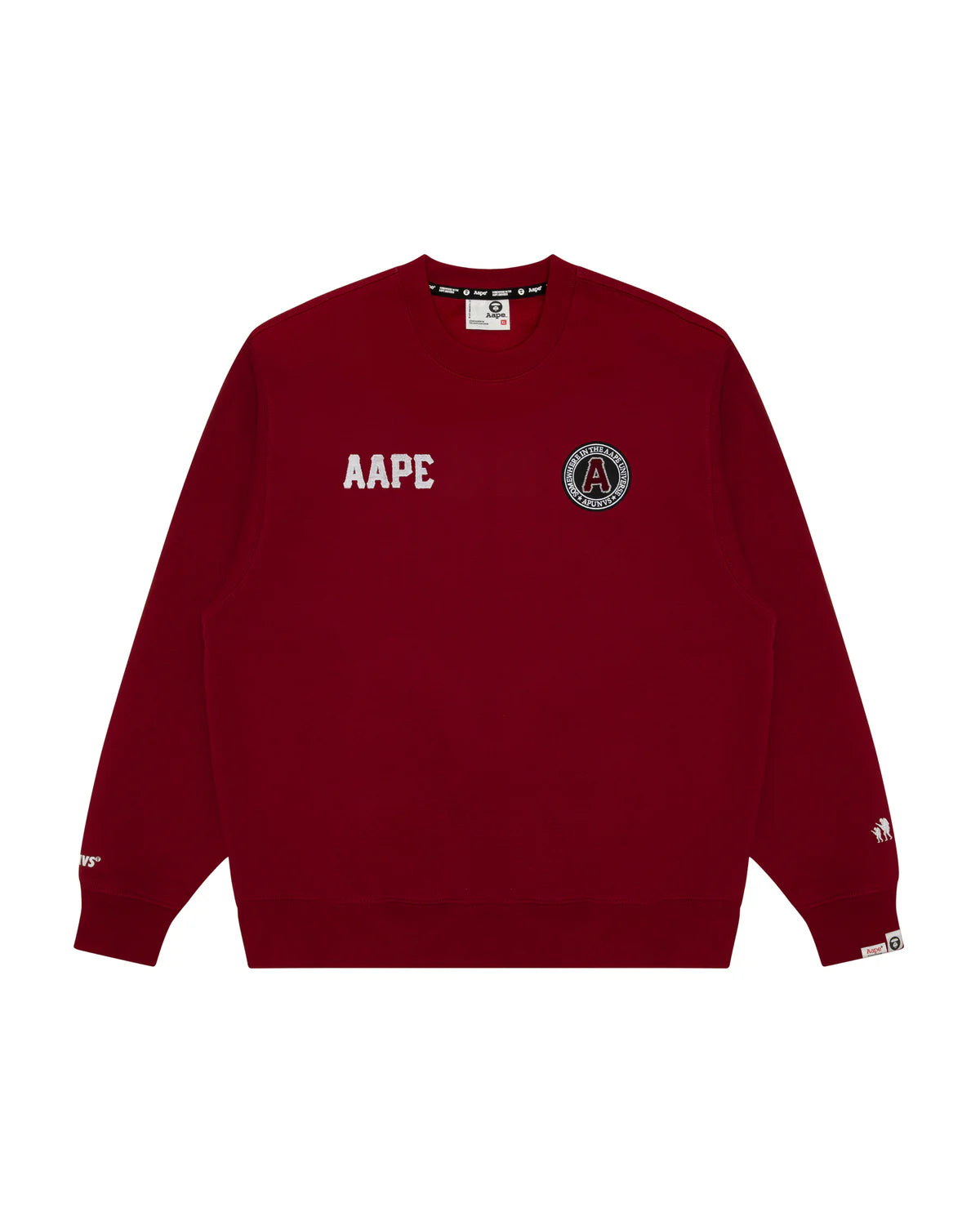 Logo patch crew neck sweatshirt