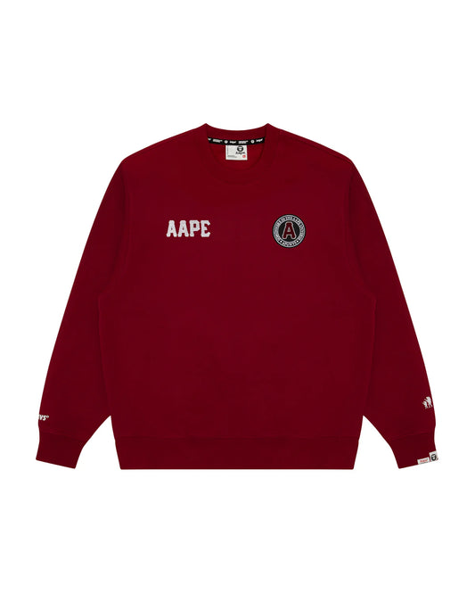 Logo patch crew neck sweatshirt